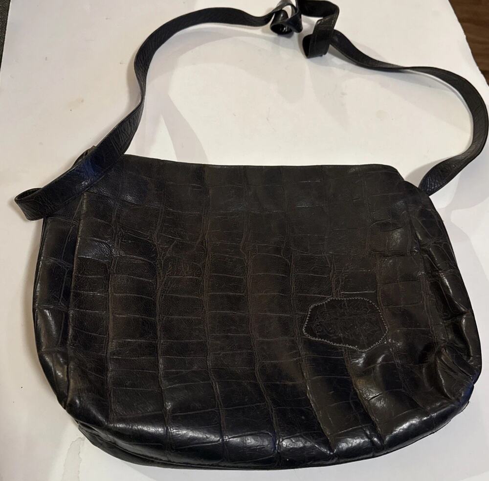 Carlos Falchi Bag Brown Leather Shoulder Handbag
